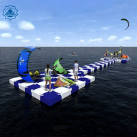 Ponton flottant modulaire en PE, personnalisable en couleur, capacité de flottabilité de 700 kg, protection UV, 2000x1000x380 mm, pour marina