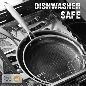 Poêles à frire en acier inoxydable triple antiadhésif 8 10 12 pouces Poêle à frire en nid d'abeille 20cm 24cm 28cm Poêle à frire hybride - Product Image 6