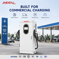Chargeur rapide pour véhicules électriques AMPPAL, nouveau, 60 kW-120 kW, OCPP, DC, commercial, sur pied, CCS, écran tactile LCD 4,3 pouces