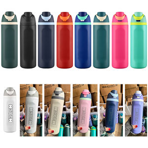 OW2 304 paslanmaz çelik spor 24oz su şişesi spor kulplu fincan Macaron renk termos bardak büyük saman meyve kupası - Product Image 2