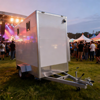 Remorque de toilettes portables haut de gamme avec douche et toilettes, unité de salle de bain mobile préfabriquée, remorque de toilettes portables