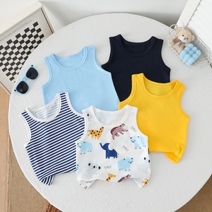 Bebek Erkek Giysileri Çocuk Giysileri Yazlık Kolsuz Atlet 5'li Paket Çoklu Stil Yeni Gelen OEM ODM Toptan Fabrika - Product Image 1
