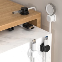 Nouveau organisateur de câble en plastique rotatif à 360 degrés adhésif fort gestion des câbles de charge de téléphone de bureau gestion des accessoires