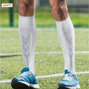 Manguitos de compresión de punto para fútbol con correas, antideslizantes, para espinilleras y tobillos - Product Image 2