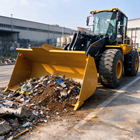 Chargeuse sur pneus d'occasion polyvalente de 5 tonnes avec transmission intégrale et blocage de différentiel pour travaux de terrassement et de déplacement de terre