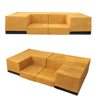 Sofá Cama Plegable SAIEN, Moderno Futón Convertible, Chaise Longue Tapizado con Cojín Acolchado de Espuma
