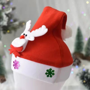 Nuevos Gorros de Santa Claus con Luces LED para Decoración Navideña, Gorros de Santa Claus de Dibujos Animados con Diseño de Muñeco de Nieve y Alce para Adultos y Niños - Product Image 2