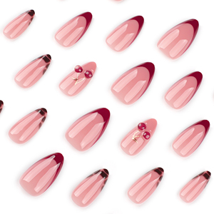 Dropshipping 24 pièces de <span class=keywords><strong>faux</strong></span> <span class=keywords><strong>ongles</strong></span> classiques en PMMA, paillettes dorées, <span class=keywords><strong>cerise</strong></span>, forme amande courte, <span class=keywords><strong>faux</strong></span> <span class=keywords><strong>ongles</strong></span>, <span class=keywords><strong>ongles</strong></span> artificiels, personnalisables 4050 - Product Image 6