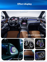 Pour Benz C W206 accessoires intérieurs 64 couleurs automobile LED lumière ambiante Kit couvre Turbo sortie Tweeter Unique LED éclairage