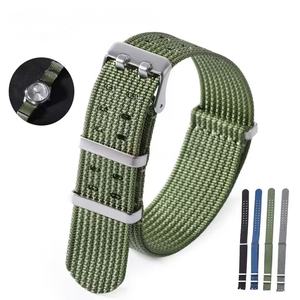 Nouveau <span class=keywords><strong>bracelet</strong></span> en <span class=keywords><strong>nylon</strong></span> côtelé monobloc de 20/22 mm pour montres <span class=keywords><strong>Seiko</strong></span>, Omega, Tissot – Accessoires de <span class=keywords><strong>bracelet</strong></span> de montre - Product Image 1