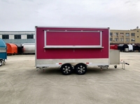 Remorque alimentaire MAICHE personnalisée en acier inoxydable à 4 roues pour barbecue, confiserie et traiteur, équipement de grillade complet