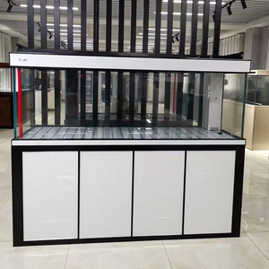 Akuarium Kaca Persegi Panjang Modern Ramah Lingkungan 500L 50W Kontrol Cerdas Senyap dengan Layar, Tangki Ikan untuk Ruang Tamu Ukuran Besar Sedang Kecil - Product Image 1