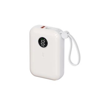 Trending Product Portable Power Bank 10000mAh Pd Fast Charging Cable Built in Battery Charger for Promotional Gift