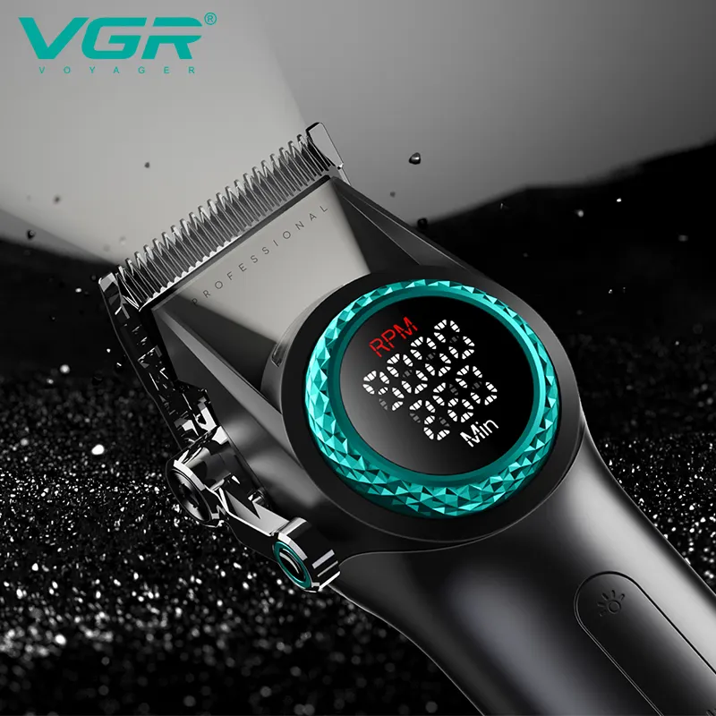 남성용 VGR V-001 페이드 블레이드 고속 살롱 시리즈 무선 전문 충전식 금속 헤어 클리퍼