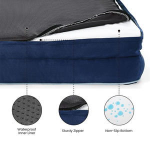 Maßgefertigtes Luxuriöses Hochwertiges Atmungsaktives Orthopädisches Graues Chenille-Kühlbett für Hunde im Großhandel - Product Image 5