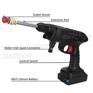 Hidrolavadora Inalámbrica de Alta Presión de 1300W y 88VF, Pistola de Agua con Batería de 16000mAh, Máquina de Limpieza para Batería Makita de 18V - Product Image 2