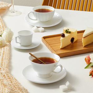 Kleines Teetassen-Set (150 ml) mit Untertassen, Espressotassen aus feinem Knochenporzellan, Keramikbecher für Flat <span class=keywords><strong>White</strong></span> Kaffee - Product Image 6