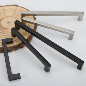 Hot Jual Kabinet Furniture Black Square Stainless Steel Pegangan Akrilik Pegangan Kabinet Dapur - Product Image 4