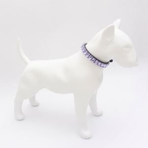 Collier pour chien en cuir véritable ajustable orné de cristaux étincelants, collier pour chien en strass, collier pour chien en cuir PU, accessoires pour animaux de compagnie - Product Image 3