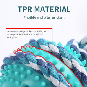 Agresif Chewers römorkör için interaktif Pet oyuncak savaş yıkılmaz lastik top pamuk halat köpek çiğneme oyuncakları - Product Image 4