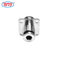 Pasokan Pabrik Konektor Solder Koaksial RF Tipe N Female Jack Lurus 4 Lubang Flens 50Ohm untuk Kabel LMR240 H155 Tersedia