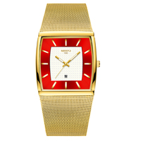 Jam Tangan Quartz NIBOSI 2376 Pria, Relogio Masculino, Mewah, Gelang Emas, Jam Tangan Baja Anti Air