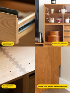 Mueble Modular Combinado Estilo Wabi-Sabi, Librería, Mueble para TV, Estante de Almacenamiento Integrado para Sala de Estar - Product Image 5