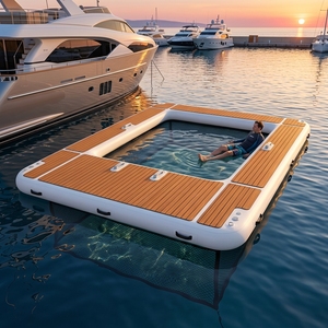 Dock flottant gonflable haut de gamme DWF pour yacht, avec zone de <span class=keywords><strong>piscine</strong></span> centrale anti-méduse intégrée - Product Image 1