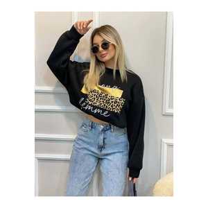 Sweat-shirt imprimé Strong Femme à col rond pour femme, épaules tombantes, 100 % coton, imprimé foil, tricoté - Product Image 3