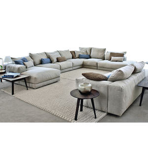 طقم أثاث جديد وعصري عالي الجودة من القماش 10 مقاعد أريكة على شكل حرف U مقطعية مع كرسي - Product Image 3