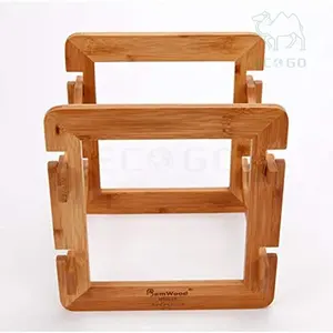 Premium Bamboo <b>Wine</b> Stand Storage Display Organizer <b>Free</b> <b>Standing</b> on Table - Product Image 6