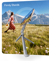 Support de téléphone pliable en métal magnétique tendance, réglage flexible de l'angle, support de téléphone portable triangulaire stable pour vidéo en direct
