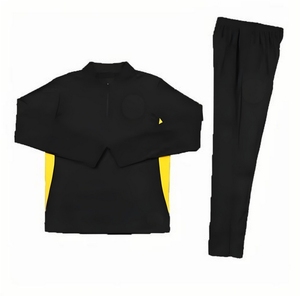<span class=keywords><strong>Ensemble</strong></span> de survêtement de football <span class=keywords><strong>Dortmund</strong></span> 2425, imprimé avec des numéros d'équipe personnalisés, unisexe, adultes, jaune et noir, manches longues, demi-zip - Product Image 3