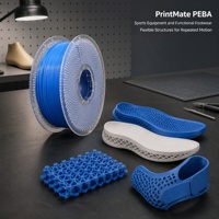 Bahan Cetak PEBA 90A Diameter 1.75mm Suhu Pencetakan 220-240C Biru Elastisitas Tinggi Ringan Kekuatan Tinggi