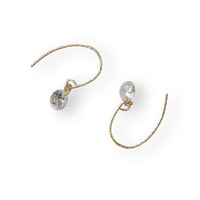 Pendientes de Plata de Ley 925 con Gancho de Alambre Trenzado, Pendientes Colgantes Ovalados con Circonita Cúbica, Joyería Minimalista para Mujer, Admite Logotipo Personalizado