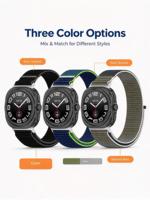 Bracelet de montre en nylon tressé de 22 mm pour Samsung Galaxy Watch Ultra 47 mm, bracelet magnétique pour montre connectée/ODM/OEM