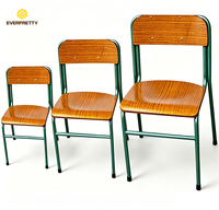 Service tout-en-un pour mobilier scolaire, chaises d'élèves en bois empilables, structure moderne et durable, siège ergonomique