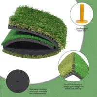 Tapis d'entraînement de golf ambidextre 30x60cm pour intérieur et extérieur, mini-tapis d'entraînement durable en PP pour l'herbe, exercice en arrière-cour en caoutchouc