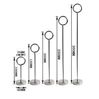 Porte-numéro de table en acier inoxydable 304, support pour carte de placement et photo, pince à notes pour mariage et banquet