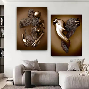 Pintura al Óleo Moderna de Amor, Estatua de Metal, Póster Artístico e Impresión de <span class=keywords><strong>Arte</strong></span> Mural, Pintura de Porcelana de Cristal, Decoración del Hogar - Product Image 5