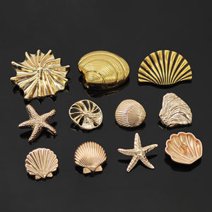 Boutons irréguliers coquille de mer conque étoile de mer bouton en métal forme spéciale personnalisé en alliage de Zinc tige en métal boutons personnalisés pour vêtements - Product Image 3