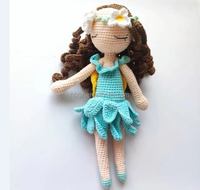 Boneka Amigurumi Rajutan Tangan dari Katun Organik Alami dengan Isian Kapas PP