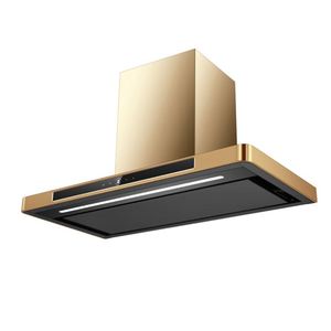 Extractor de humo de cocina de acero inoxidable dorado estilo europeo de 900mm - Product Image 3