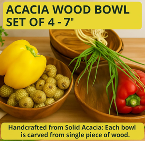 गर्म बिक्री की गुणवत्ता वाले देहाती हस्तनिर्मित किचनवेयर लकड़ी के सलाद कटोरे भोजन के लिए लकड़ी के सलाद कटोरे - Product Image 3