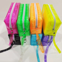 Trousse de maquillage étanche en PVC transparent de grande capacité avec fermeture éclair pour le voyage et le stockage à domicile