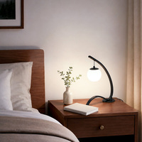 Lampe de bureau LED écologique de style nordique décorative, lampe de table pour chambre à coucher, éclairage d'ambiance au chevet