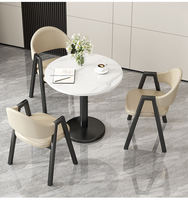 Ensemble de table à café et de table à manger en MDF et noyer, design nordique moderne, luxe, simple, pour la maison, l'hôtel, le bureau, la réception
