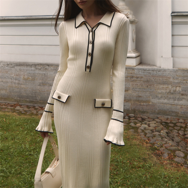 chinese dress ladies Amal Button Front Sweater Dress main image 1