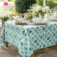Nappe personnalisée HuaLai, motif floral élégant, imitation coton polyester, pour mariage et réceptions