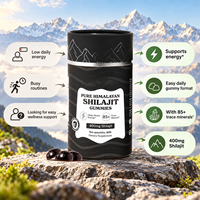 Gummies de Shilajit Pur de l'Himalaya 400mg avec plus de 85 Oligo-éléments, Soutien Énergétique, Complément Herbal, Vente Directe Usine, 60 Comprimés